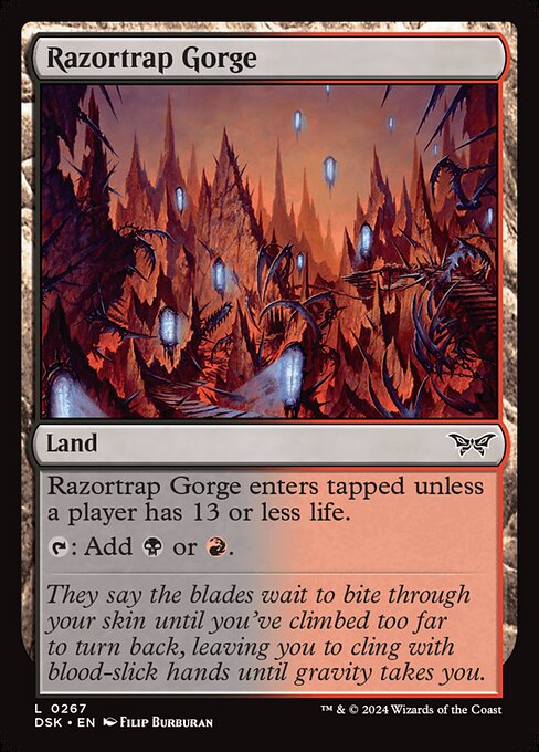 Razortrap Gorge highlighted card art