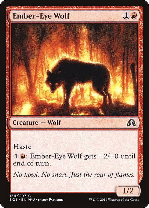 Ember-Eye Wolf from Shadows over Innistrad