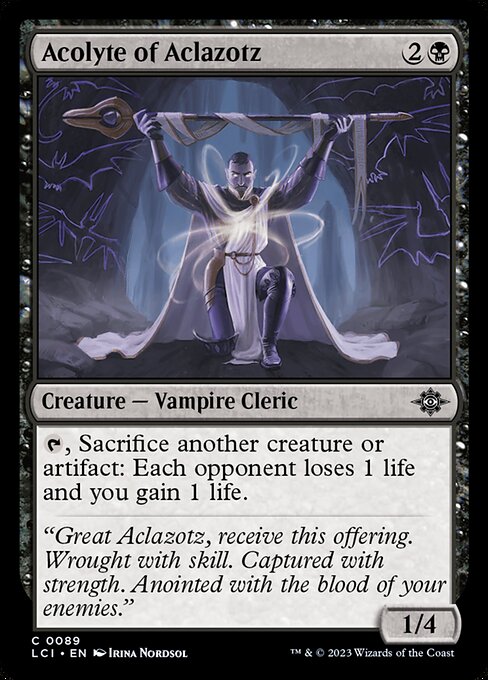 Acolyte of Aclazotz highlighted card art