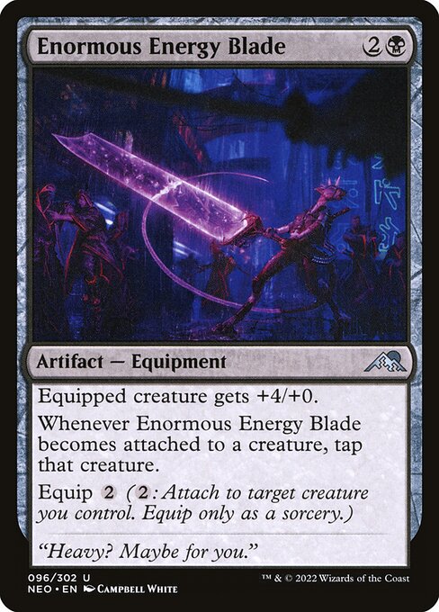 Enormous Energy Blade highlighted card art