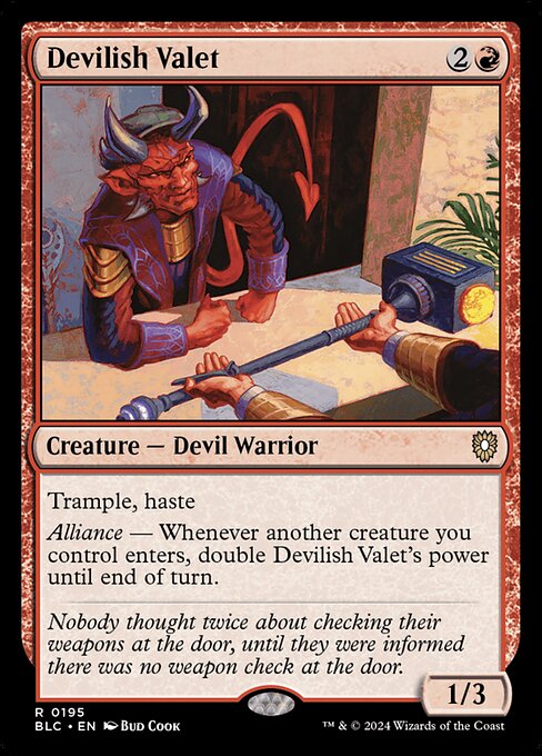 Devilish Valet from Bloomburrow Commander