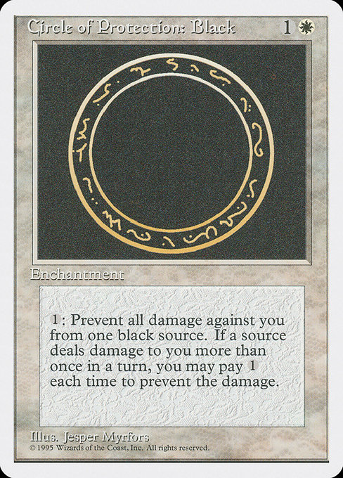Circle of Protection: Black from Fourth Edition