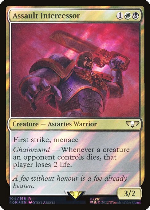 Assault Intercessor from Warhammer 40,000 Commander