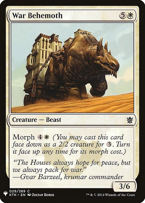 War Behemoth highlighted card art