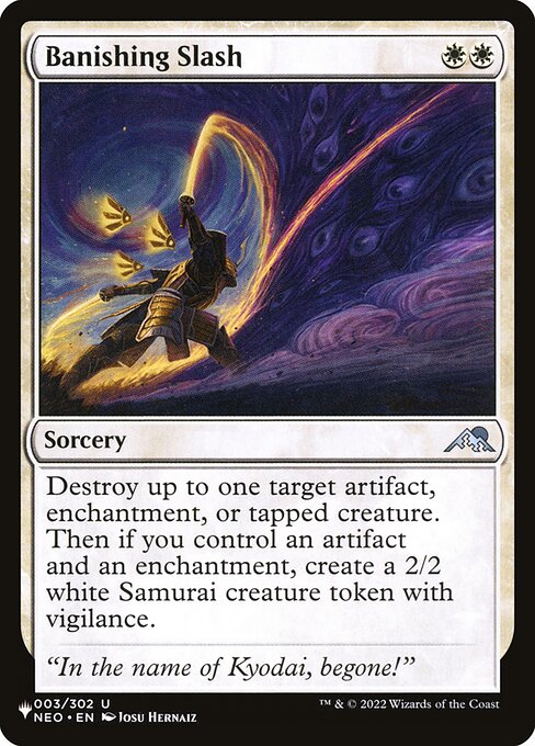 Banishing Slash highlighted card art