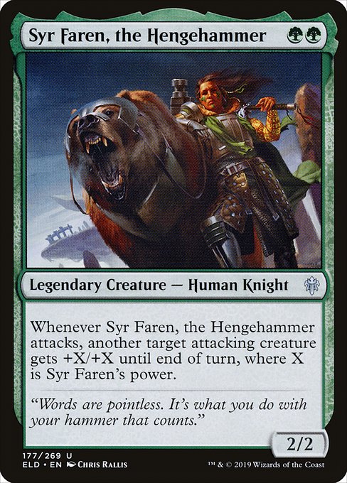 Syr Faren, the Hengehammer highlighted card art