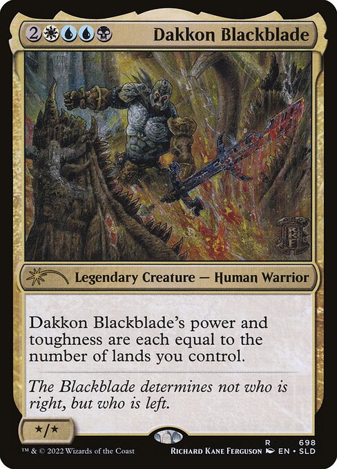 Dakkon Blackblade highlighted card art