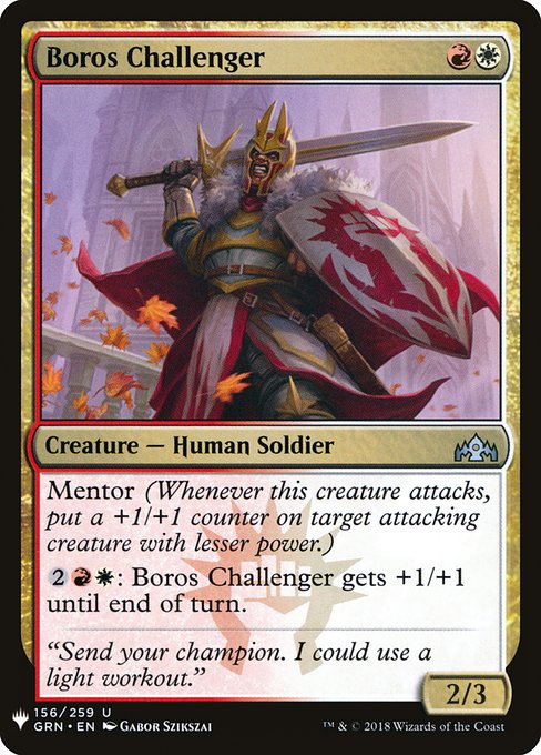 Boros Challenger highlighted card art
