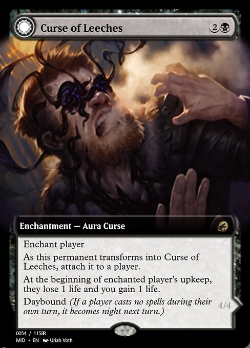 Curse of Leeches // Leeching Lurker highlighted card art