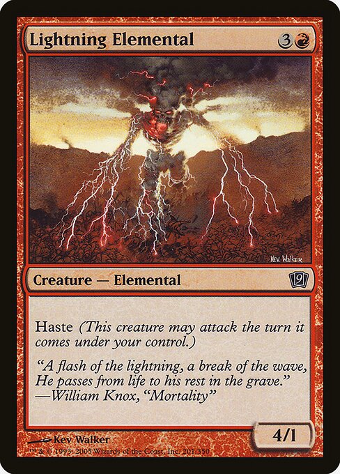 Lightning Elemental from Ninth Edition