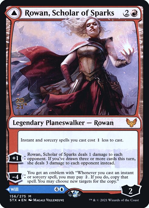 Rowan, Scholar of Sparks // Will, Scholar of Frost from Strixhaven: School of Mages Promos