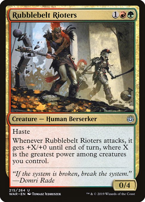 Rubblebelt Rioters highlighted card art
