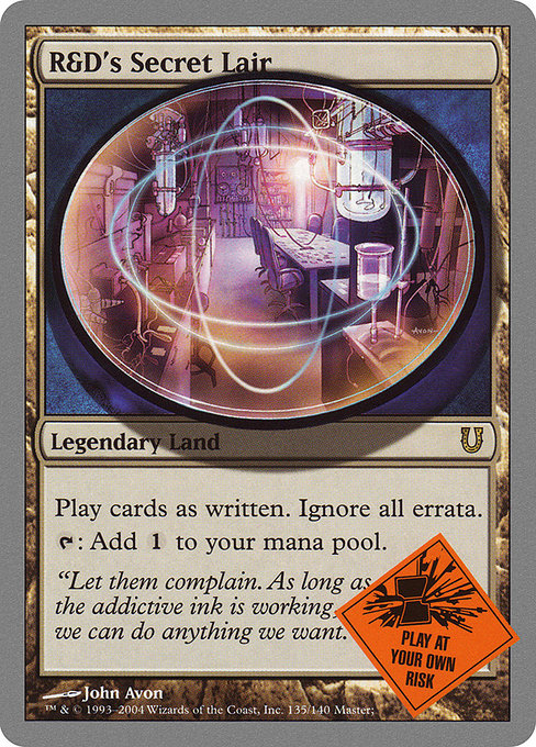 R&D's Secret Lair highlighted card art