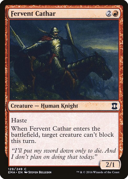 Fervent Cathar highlighted card art