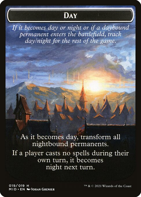 Day // Night from Innistrad: Midnight Hunt Tokens