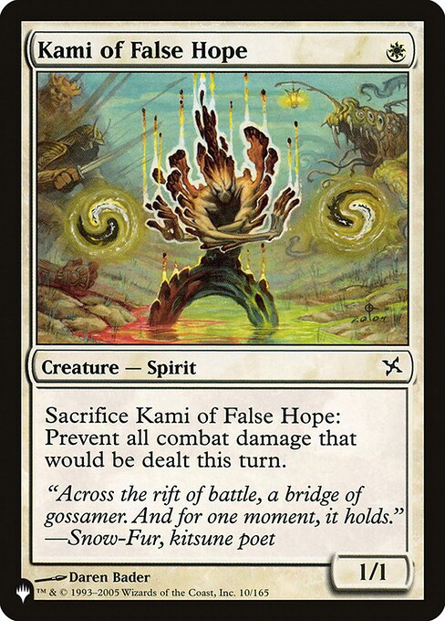 Kami of False Hope highlighted card art