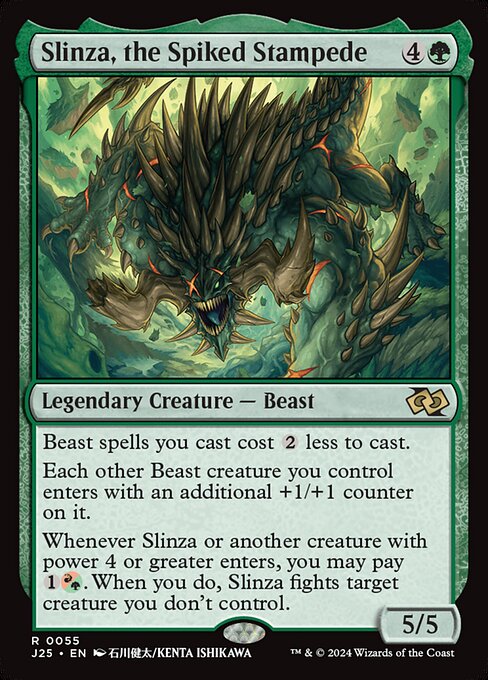 Slinza, the Spiked Stampede highlighted card art