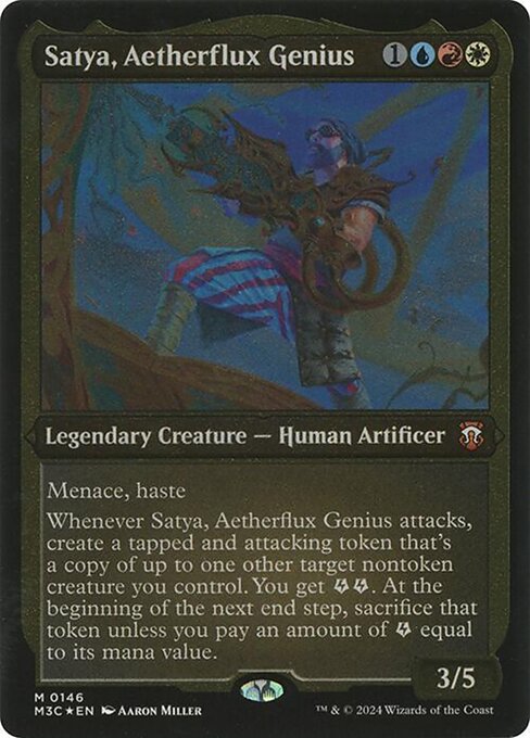 Satya, Aetherflux Genius from Modern Horizons 3 Commander
