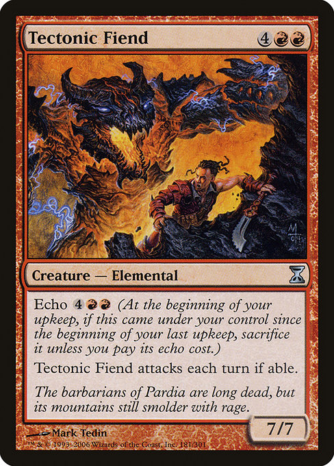 Tectonic Fiend highlighted card art