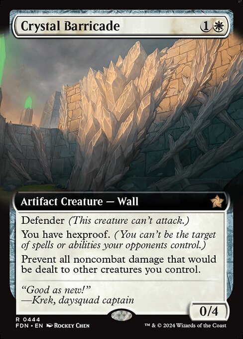 Crystal Barricade from Foundations