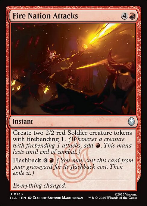 Fire Nation Attacks highlighted card art