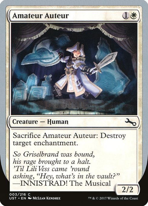 Amateur Auteur from Unstable