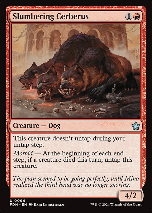 Slumbering Cerberus highlighted card art