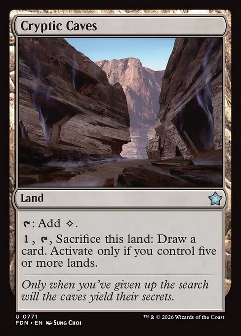 Cryptic Caves highlighted card art