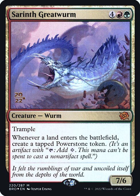Sarinth Greatwurm from The Brothers' War Promos