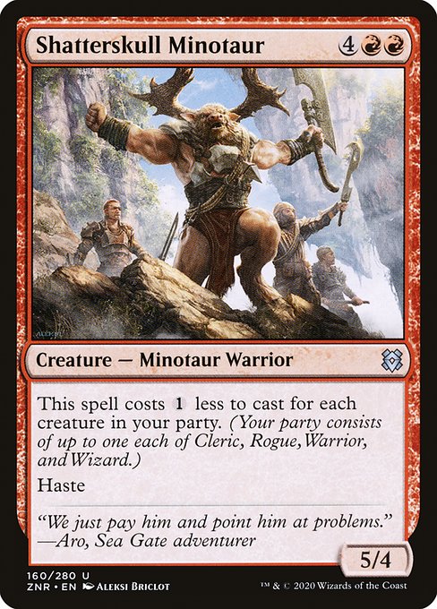 Shatterskull Minotaur highlighted card art