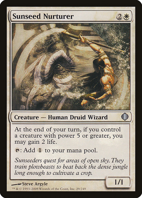 Sunseed Nurturer highlighted card art