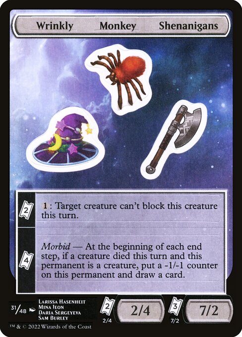 Wrinkly Monkey Shenanigans highlighted card art