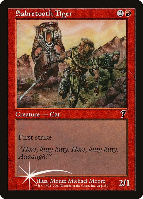 Sabretooth Tiger from Seventh Edition