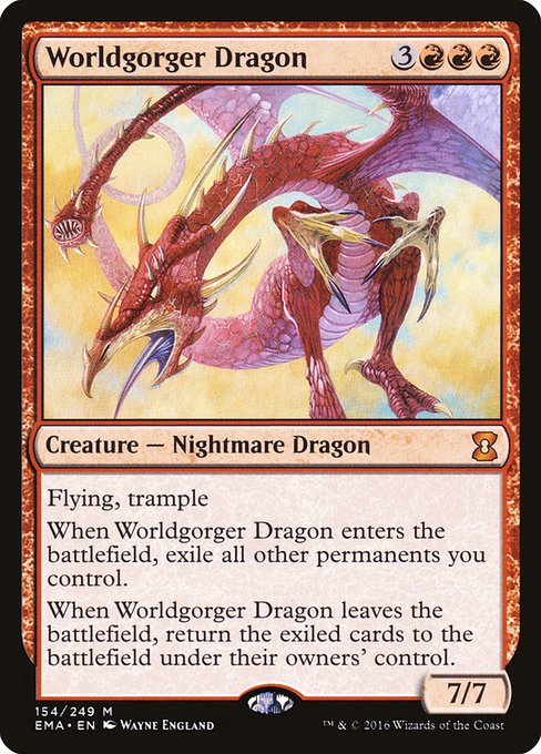 Worldgorger Dragon from Eternal Masters