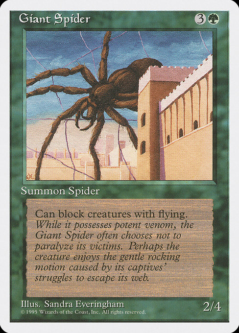 Giant Spider from Fourth Edition