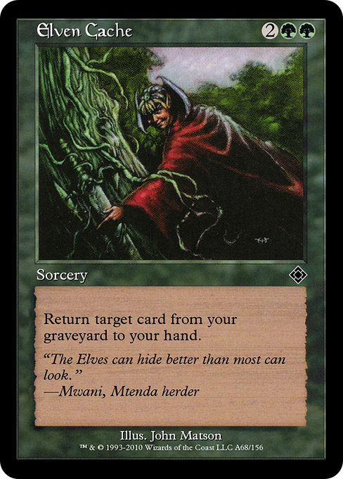 Elven Cache highlighted card art