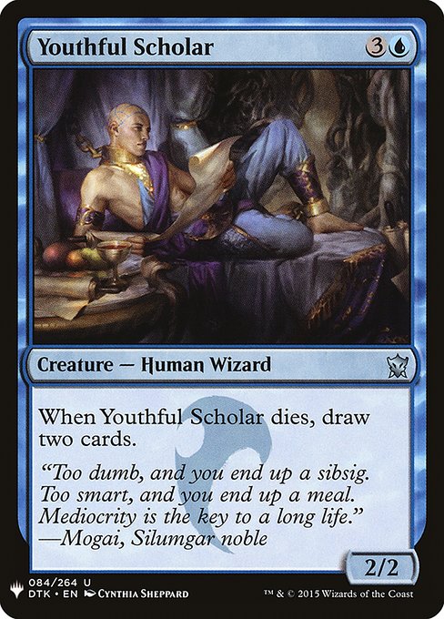 Youthful Scholar highlighted card art