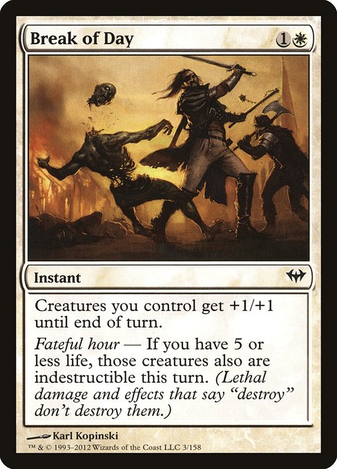 Break of Day highlighted card art