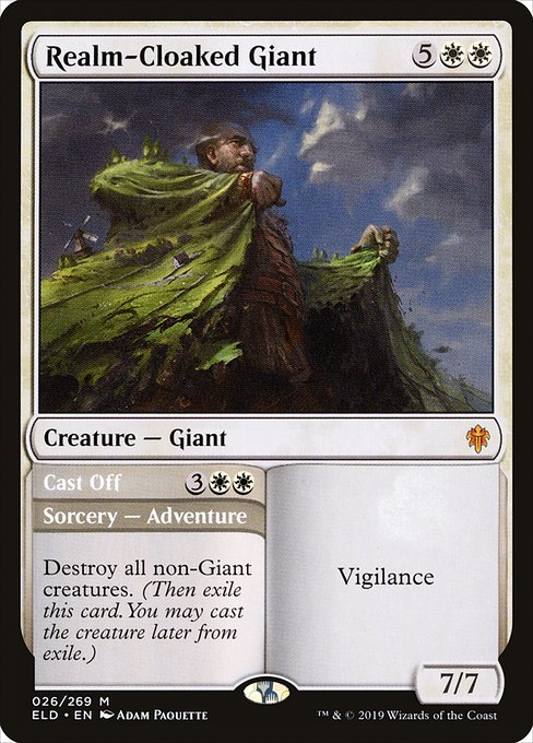 Realm-Cloaked Giant // Cast Off from Throne of Eldraine