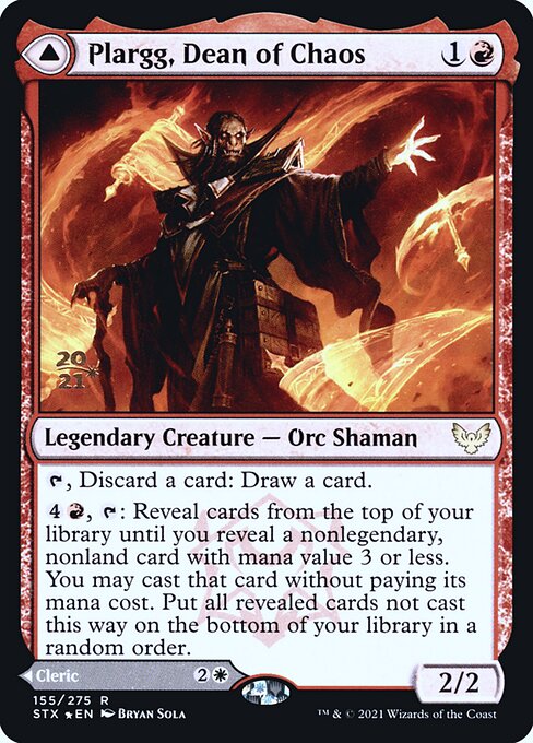 Plargg, Dean of Chaos // Augusta, Dean of Order from Strixhaven: School of Mages Promos