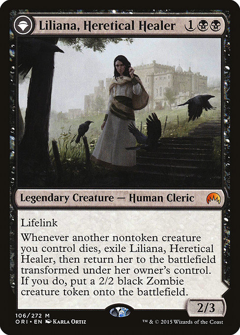 Liliana, Heretical Healer // Liliana, Defiant Necromancer from Magic Origins