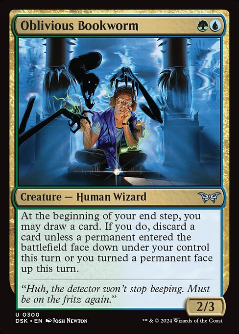 Oblivious Bookworm highlighted card art