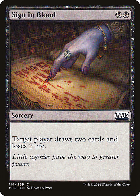 Sign in Blood from Magic 2015
