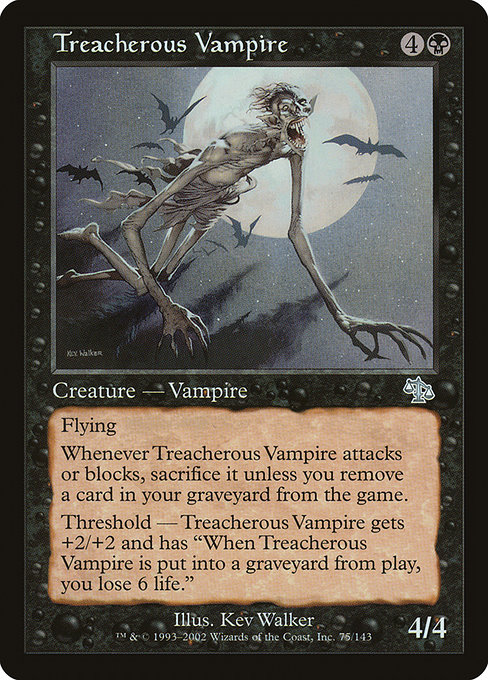 Treacherous Vampire highlighted card art