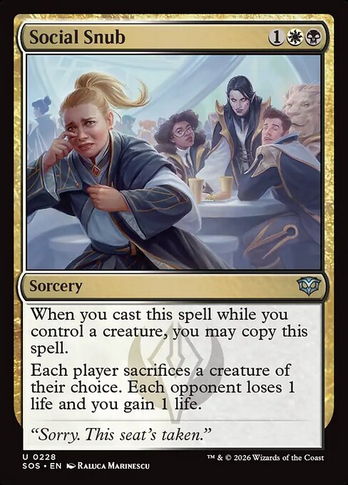 Social Snub from Secrets of Strixhaven