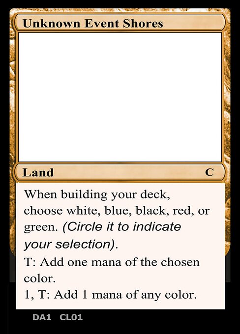Unknown Event Shores highlighted card art