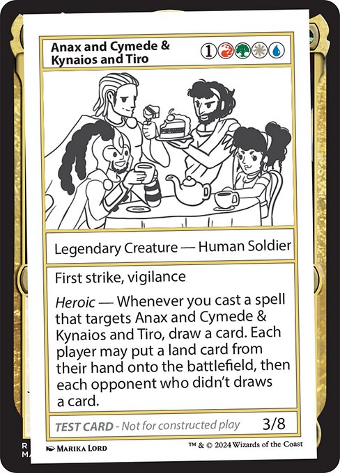 Anax and Cymede & Kynaios and Tiro highlighted card art