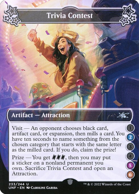 Trivia Contest highlighted card art