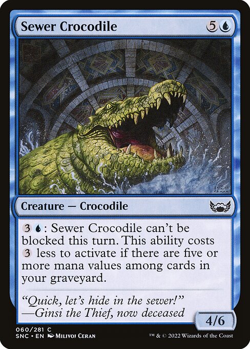 Sewer Crocodile highlighted card art