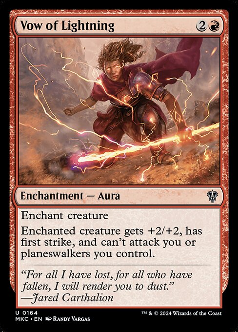 Vow of Lightning highlighted card art